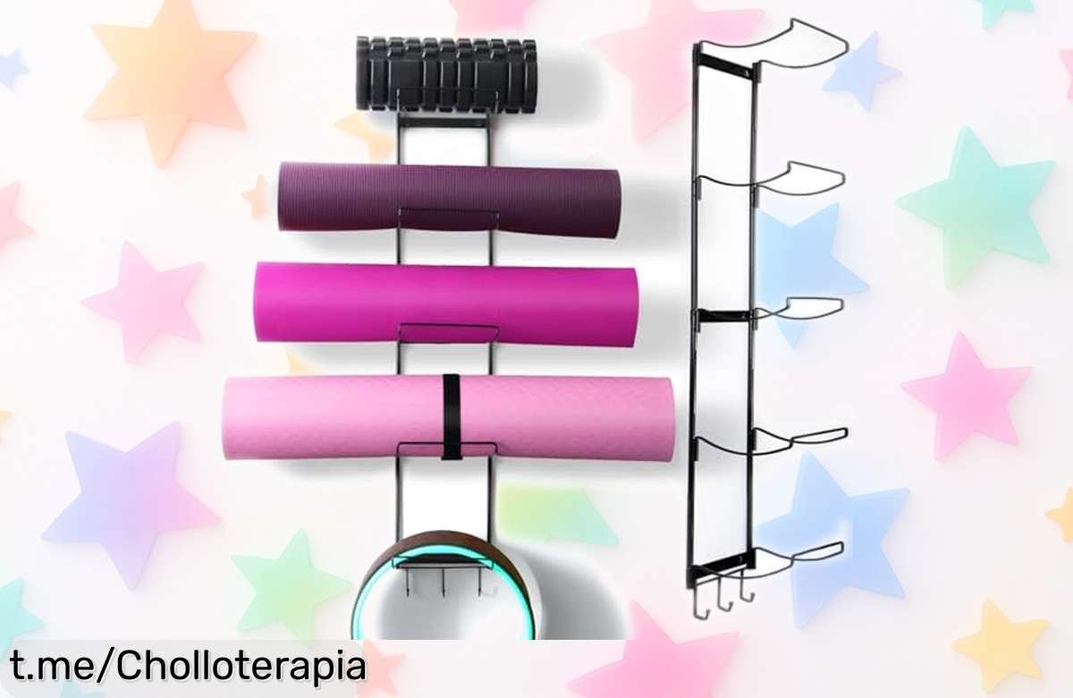 Organiza tu espacio con el soporte de pared MRZZATA para esterillas de yoga, un ofertón irresistible que no querrás dejar pasar y te hará sentir más en control hoy mismo.