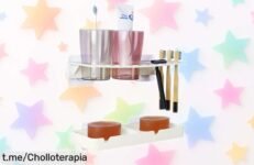 Organizador de baño Belle Vous: el set que se adhiere sin taladro y acaba de bajar a un precio brutal para tener todo ordenado al alcance, ¡hazte con él antes que desaparezca!