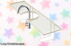 Organizador de lavabo metálico sin taladros ni pegamento, ¡aprovecha cada centímetro! Mantén tu espacio seco y ordenado con este chollazo que no puedes dejar pasar.