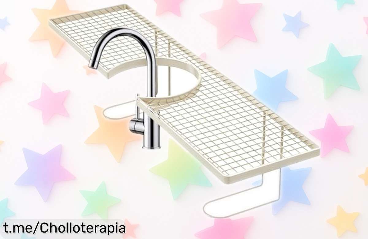 Organizador de lavabo metálico sin taladros ni pegamento, ¡aprovecha cada centímetro! Mantén tu espacio seco y ordenado con este chollazo que no puedes dejar pasar.