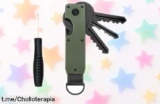 Organizador de llaves Vauki en aluminio y carbono, ¡super chollo! Aguanta hasta 8 llaves sin ruido con un destornillador incluido. Consigue el tuyo antes de que se acabe la oferta salvaje.
