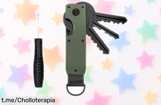 Organizador de llaves Vauki en aluminio y carbono, ¡super chollo! Aguanta hasta 8 llaves sin ruido con un destornillador incluido. Consigue el tuyo antes de que se acabe la oferta salvaje.