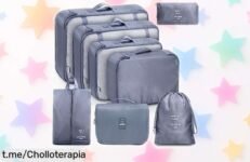 Organizador de maleta MURISE con 8 piezas: supera el desorden y haz que tus viajes sean un placer, ¡esta ganga no se repite! Aprovecha ahora esta oportunidad única.