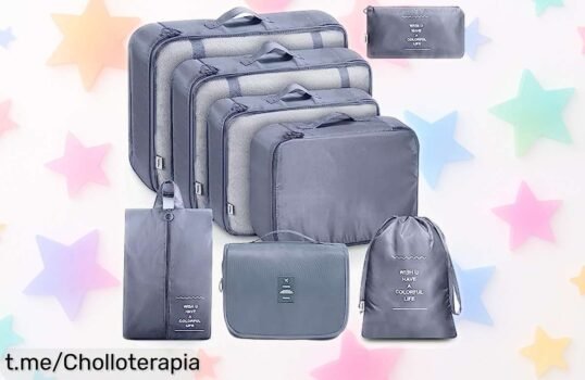 Organizador de maleta MURISE con 8 piezas: supera el desorden y haz que tus viajes sean un placer, ¡esta ganga no se repite! Aprovecha ahora esta oportunidad única.