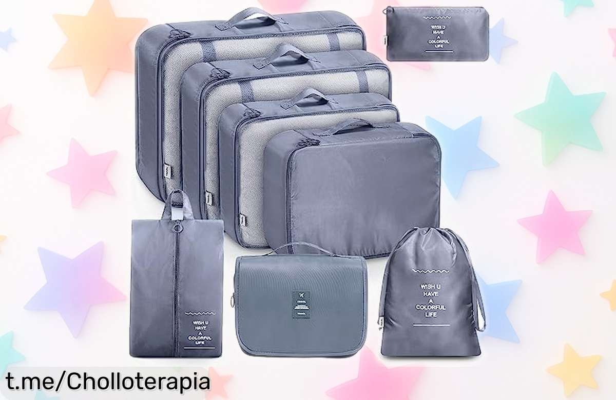 Organizador de maleta MURISE con 8 piezas: supera el desorden y haz que tus viajes sean un placer, ¡esta ganga no se repite! Aprovecha ahora esta oportunidad única.