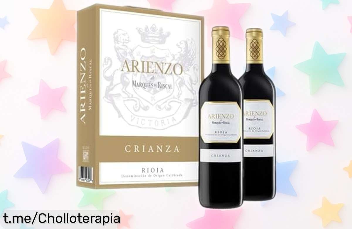 Pack de 2 botellas de vino tinto Arienzo Marqués de Riscal crianza, un ofertón que despierta tus sentidos y es perfecto para celebrar a lo grande, ¡no te lo pierdas!