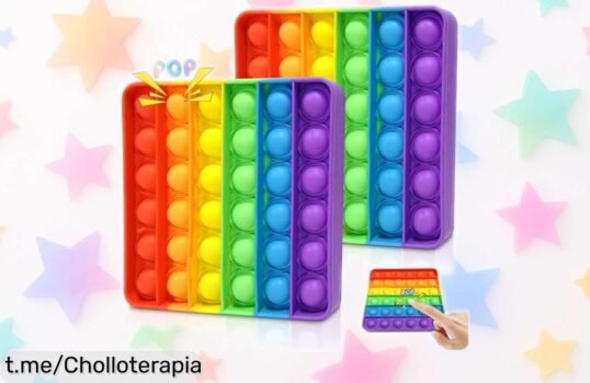 Pack de 2 juguetes sensoriales Push Bubble para aliviar estrés y ansiedad, ¡oferta especial porque están a un precio regalado que no querrás perderte!