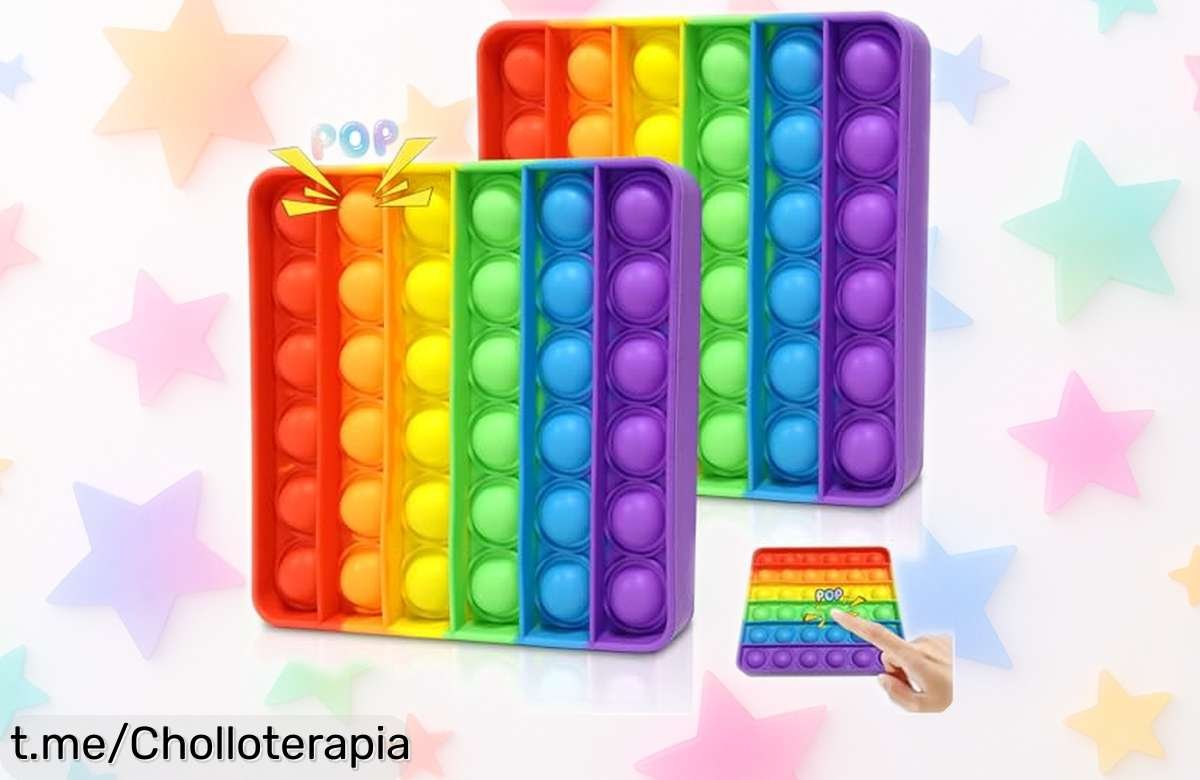 Pack de 2 juguetes sensoriales Push Bubble para aliviar estrés y ansiedad, ¡oferta especial porque están a un precio regalado que no querrás perderte!