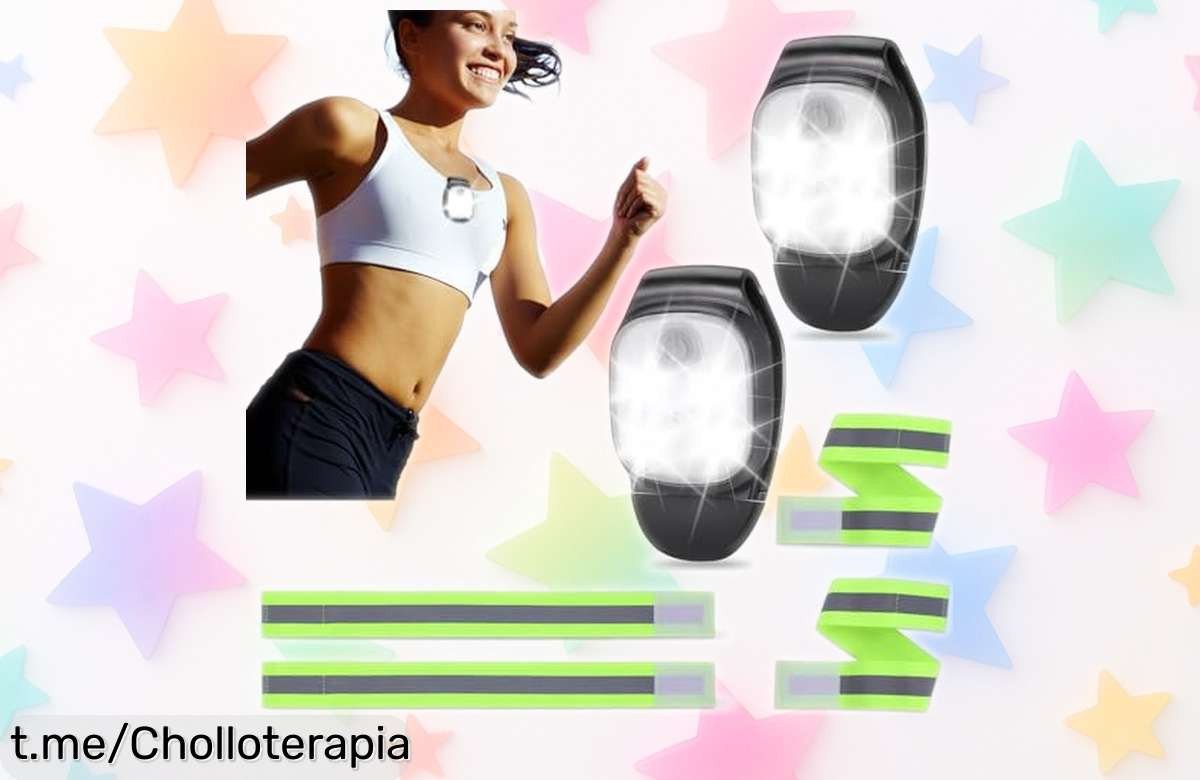 Pack de 2 luces JIZZU para correr con cintas reflectantes a un precio escandaloso que te hará sentir seguro y visto en cada paso; ¡no te quedes sin ellas!