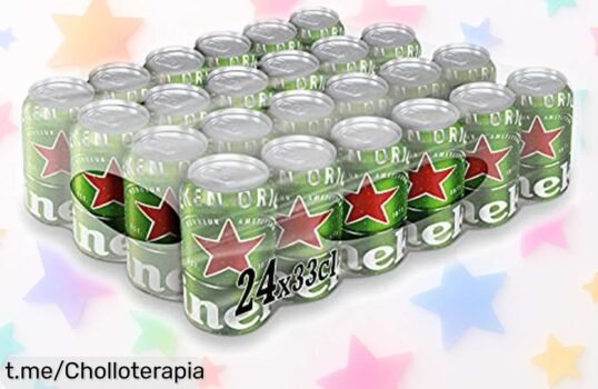 Pack de 24 cervezas Heineken Lager a un precio loco: disfruta del sabor auténtico y brinda momentos inolvidables con amigos. ¡No dejes pasar este ofertón!