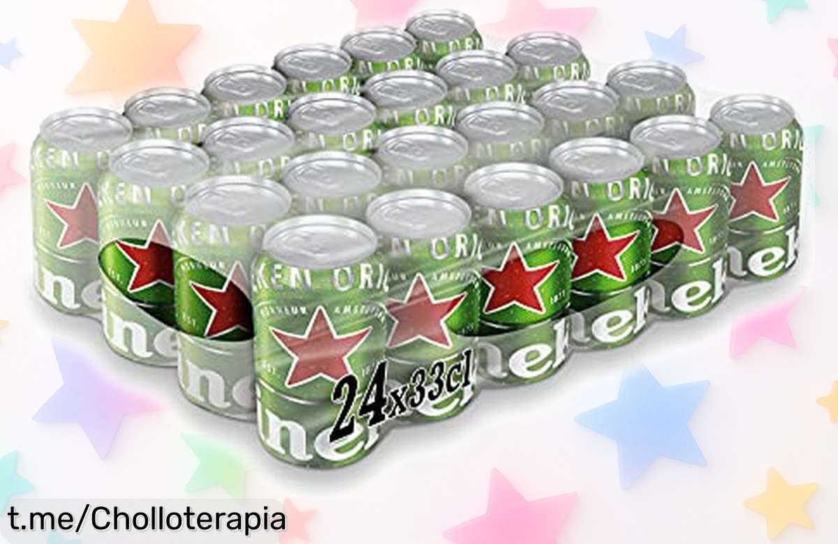 Pack de 24 cervezas Heineken Lager a un precio loco: disfruta del sabor auténtico y brinda momentos inolvidables con amigos. ¡No dejes pasar este ofertón!