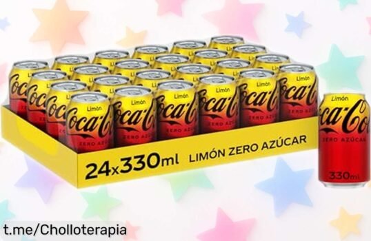 Pack de 24 latas de CocaCola Zero sabor limón, una frescura sin azúcar a un precio que es un super chollo que no querrás dejar escapar. ¡Disfruta ya!