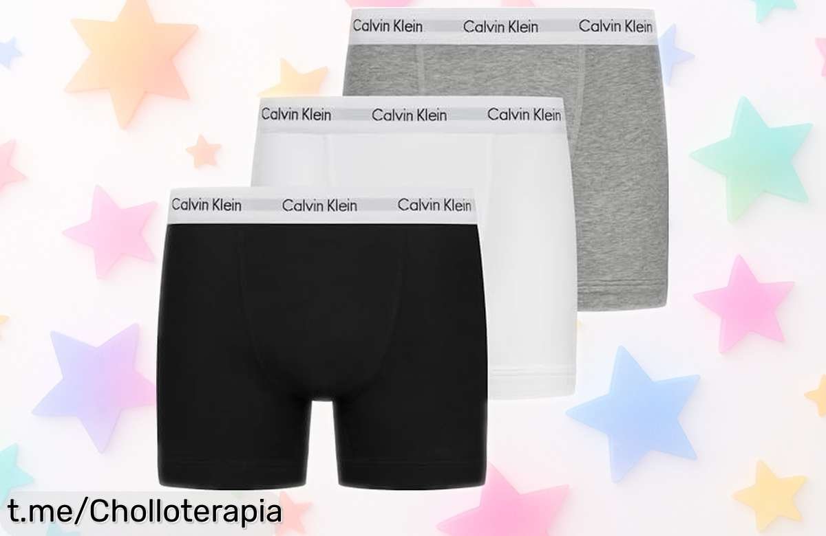 Pack de 3 bóxers Calvin Klein para hombre: suave ajuste, siempre imprescindibles y a un precio de ganga que no puedes dejar escapar. ¡Hazte con ellos antes que se agoten!