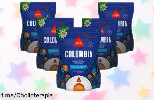 Pack de 5 cafés molidos Delta Colombia con sabor natural y notas cítricas a precio de escándalo, empieza tu día cargado de energía y disfruta cada sorbo como nunca antes.