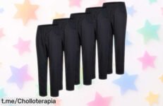 Pack de 5 pantalones sanitarios unisex con cintura elástica UNIFORMEES: ¡super chollo para tus largas jornadas en salud y belleza, no dejes pasar esta oportunidad única!