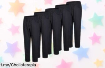 Pack de 5 pantalones sanitarios unisex con cintura elástica UNIFORMEES: ¡super chollo para tus largas jornadas en salud y belleza, no dejes pasar esta oportunidad única!