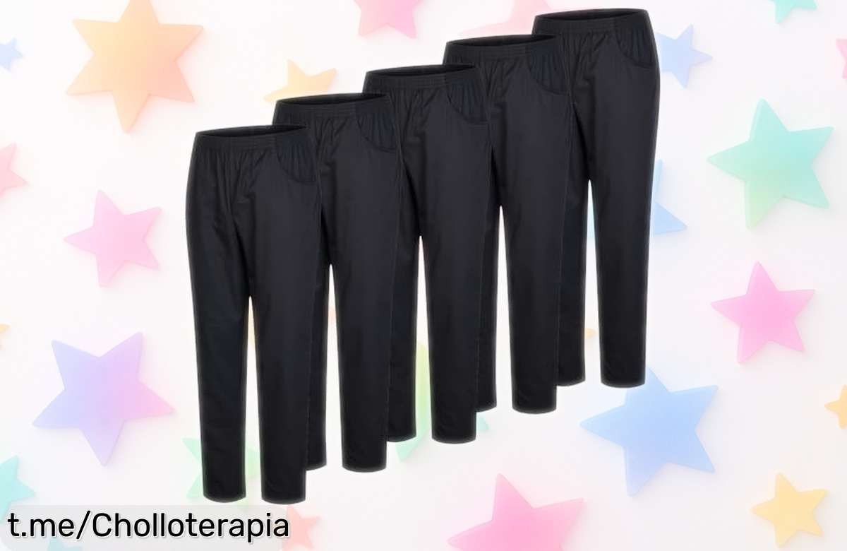 Pack de 5 pantalones sanitarios unisex con cintura elástica UNIFORMEES: ¡super chollo para tus largas jornadas en salud y belleza, no dejes pasar esta oportunidad única!