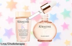 Pack de champú y gotas Kérastase Gloss Absolu para brillo intenso y anti-frizz a precio loco, ¡déjate el pelo como nuevo sin complicaciones! Date prisa, es un chollazo imperdible.