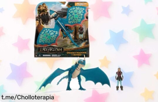 Pack de figuras articuladas Dragón y Vikingo Dreamworks Dragons, ¡aventuras épicas por un precio regalado que no puedes dejar pasar! Hazte con él antes de que volen.