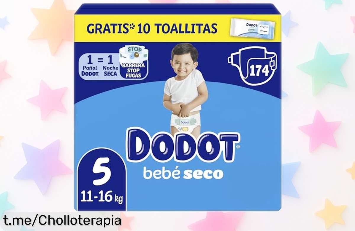 Pañales Dodot bebé seco en pack grande con regalo de toallitas: ¡ofertón que te regala noches tranquilas y sin preocupaciones! No dejes pasar esta oportunidad única.