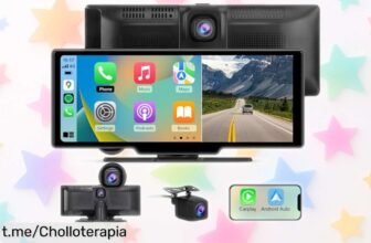Pantalla para coche AWESAFE con CarPlay y Android Auto inalámbricos, cámara 4K ¡ofertón que no se puede dejar pasar! Tu viaje más seguro y divertido te espera.