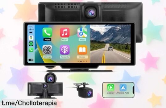 Pantalla para coche AWESAFE con CarPlay y Android Auto inalámbricos, cámara 4K ¡ofertón que no se puede dejar pasar! Tu viaje más seguro y divertido te espera.