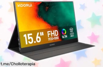 Pantalla portátil KOORUI de 15,6” con imagen súper clara y colores vivos a precio loco: ¡Perfecta para trabajar o jugar donde quieras! No te quedes sin la tuya.
