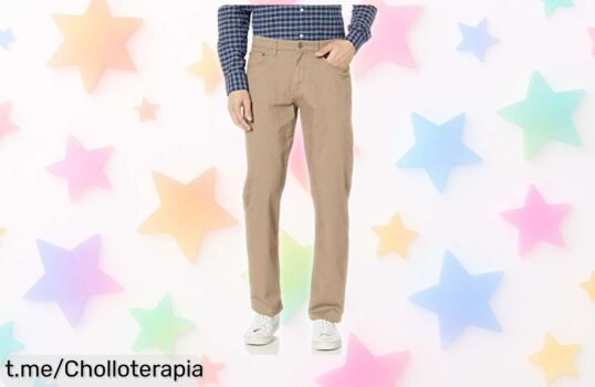 Pantalón de sarga amplio Amazon Essentials, el ofertón que te hará lucir genial sin complicaciones; ¡renueva tu armario y siente la diferencia ya!