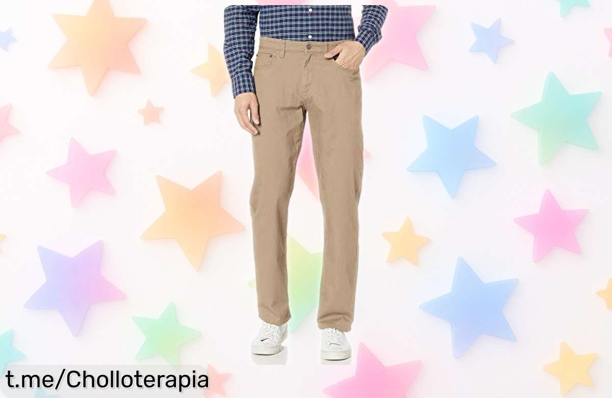 Pantalón de sarga amplio Amazon Essentials, el ofertón que te hará lucir genial sin complicaciones; ¡renueva tu armario y siente la diferencia ya!