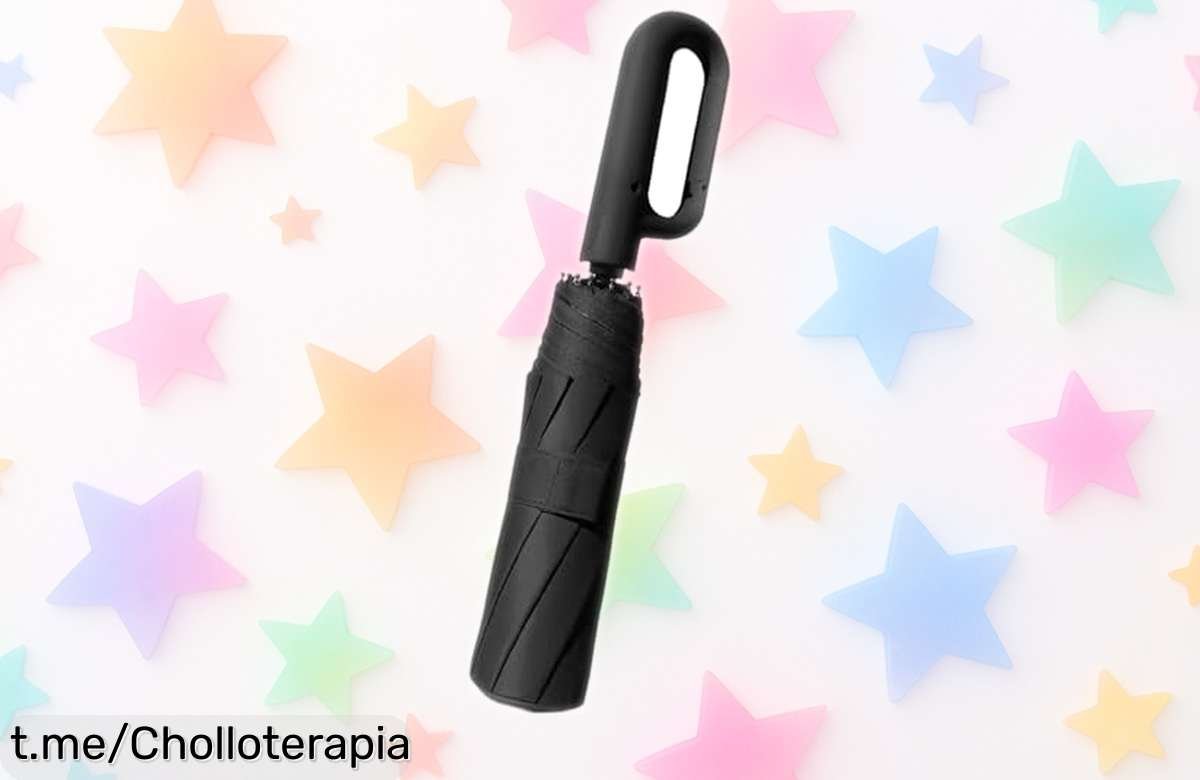 Paraguas de viaje plegable y automático, super resistente al viento: tu aliado perfecto para cualquier clima a un precio rebajado que no puedes dejar escapar.