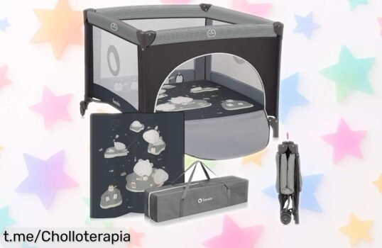 Parque infantil LioneLO Bonnie con entrada lateral y ruedas, ¡chollazo perfecto para que los peques jueguen seguros y cómodos! No dejes pasar esta oportunidad única.