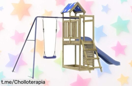 Parque infantil vidaXL con columpio y tobogán a un precio loco que tus peques no dejarán de disfrutar, ¡aprovéchalo antes de que se acabe!