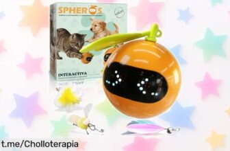 Pelota interactiva MIMAD® SPHEROS que se mueve sola y hace feliz a tu gato o perrito: juguete recargable a precio de escándalo, ¡no dejes pasar esta oportunidad única!