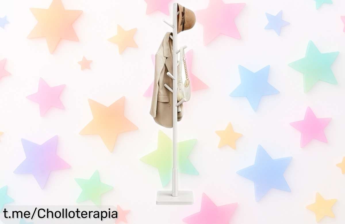 Perchero VASAGLE en forma de árbol, ideal para dar estilo a tu hogar. Es ligero, resistente y está rebajado; dale un toque único a tus espacios antes de que se agote.