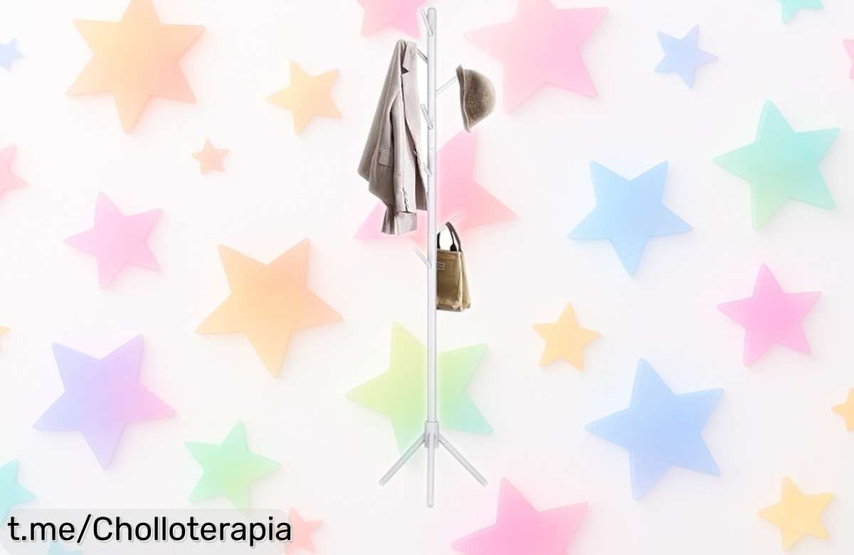 Perchero de pie minimalista con 8 ganchos, ¡ofertón increíble para ordenar tu espacio! Aprovecha este precio rebajado y dale un toque especial a tu hogar. ¡No te lo pierdas!