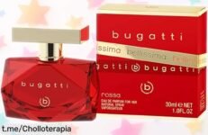 Perfume Bugatti Bellissima Rossa: Lujoso aroma de mango y vainilla a precio rebajado que hará sentirte como una reina todo el día, ¡aprovecha esta oportunidad única!