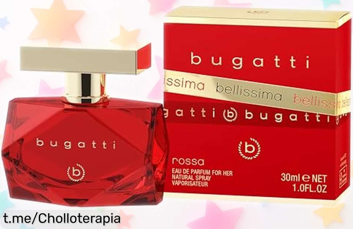 Perfume Bugatti Bellissima Rossa: Lujoso aroma de mango y vainilla a precio rebajado que hará sentirte como una reina todo el día, ¡aprovecha esta oportunidad única!