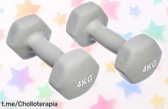 Pesas de 4kg en par Amazon Basics con diseño antideslizante: ¡rebaja increíble y listas para hacer tus entrenos divertidos sin complicaciones!