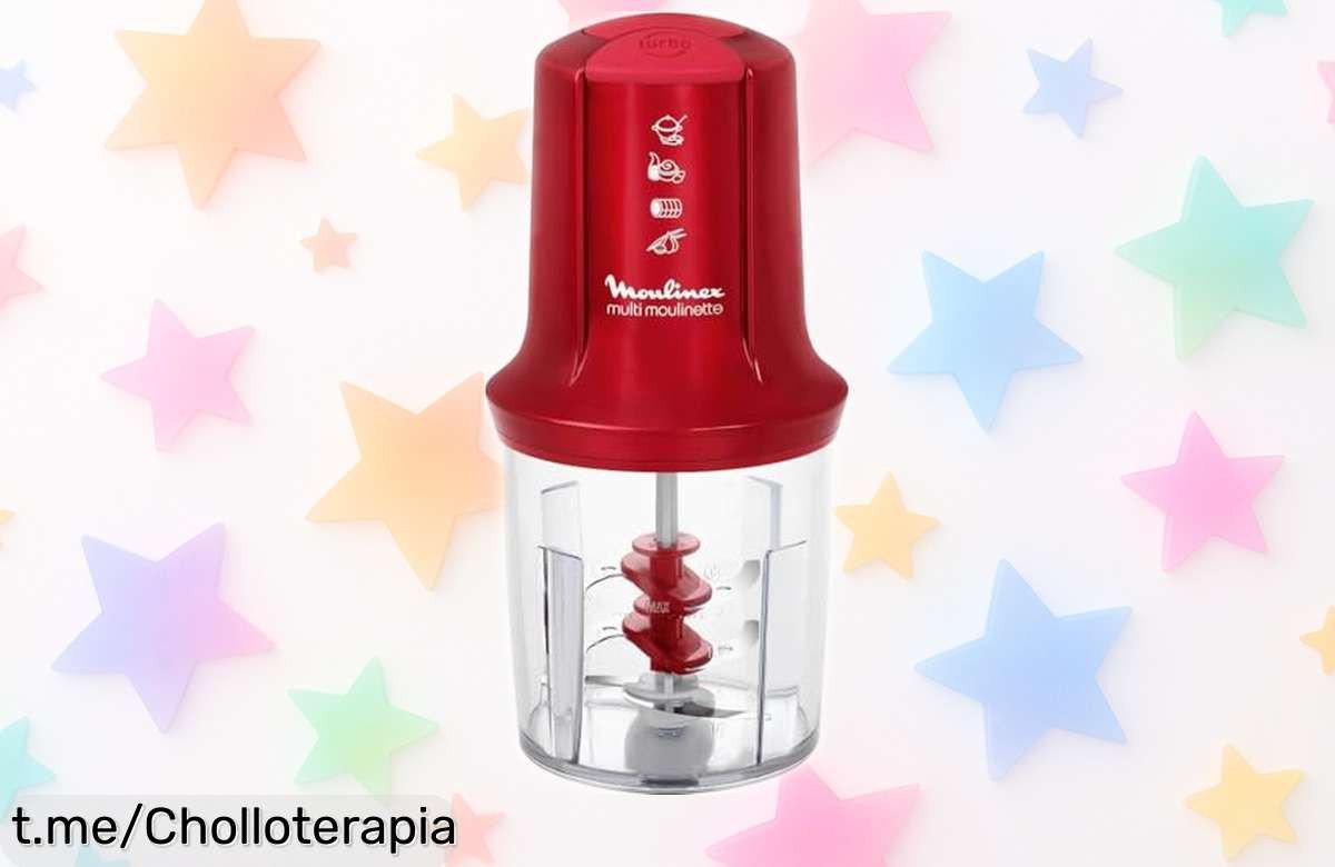 Picadora Moulinex Multimoulinette AT714G con 3 cuchillas y función turbo a un precio loco que te hará cocinar sin líos, ¡actúa ya antes de quedarte sin ella!