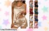 Pijama de satén Haolei para mujer, ¡con descuento brutal y a precio de risa! Relájate con estilo en casa y siente la frescura como nunca antes. ¡No te lo pierdas!
