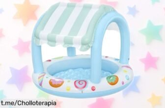Piscina para niños Bestway Sweet Shoppe con sombra a un precio de ganga, el juguete perfecto para disfrutar fresquitos y divertirse al máximo este verano. Monta la diversión ahora mismo.