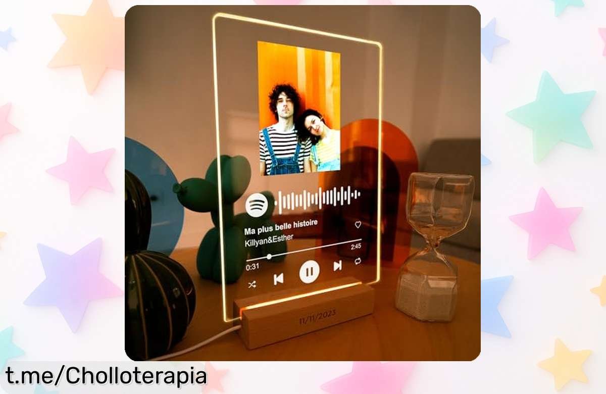 Placa Spotify personalizada con tu foto y canción favorita: regalo hecho a mano en España, un detalle único a precio tirado que hará brillar tus ocasiones especiales. ¡Consíguela ya!