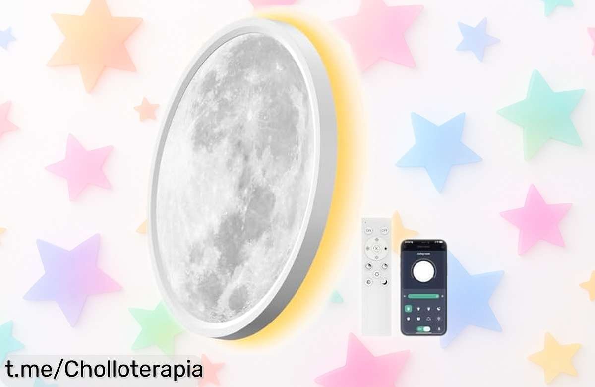 Plafón LED Moonlight AIKVSXER de 33W a precio irrepetible: controla color y luz con mando o app, un chollo que transforma tu hogar en segundos ¡aprovéchalo ya!