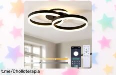 Plafón LED regulable de techo con mando y app, tarifazo en iluminación moderna que transforma tu hogar al instante. ¡No te quedes sin el tuyo!