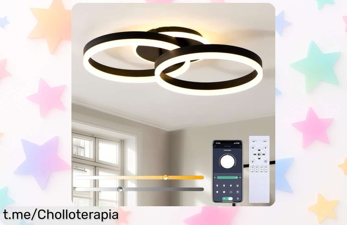Plafón LED regulable de techo con mando y app, tarifazo en iluminación moderna que transforma tu hogar al instante. ¡No te quedes sin el tuyo!