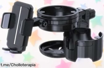 Porta bebidas y móvil para bici, moto o carrito que gira 360° ¡Ofertón a un precio loco! No dejes pasar la oportunidad de llevar tus cosas siempre contigo en cada aventura.