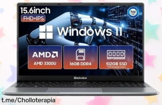Portátil potente Blackview Acebook 6 a precio loco: rinde como un campeón con Ryzen 5, 16GB de RAM y SSD, llévatelo ya antes que se agote y disfruta al máximo cada momento.