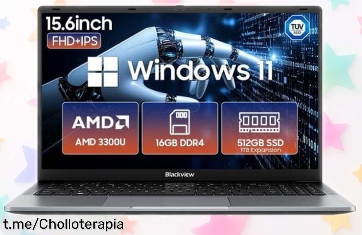 Portátil potente Blackview Acebook 6 a precio loco: rinde como un campeón con Ryzen 5, 16GB de RAM y SSD, llévatelo ya antes que se agote y disfruta al máximo cada momento.