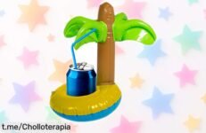 Portavasos hinchable palmera flotante Folat, un detallazo para tus días de piscina a un precio impresionante; ¡no dejes que se te escape esta joya!