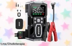 Potente arrancador de batería ACEZUK 8000A con compresor y cargador, ¡una oferta regalada que te da tranquilidad en tus viajes! No lo pienses más y llévatelo ya.